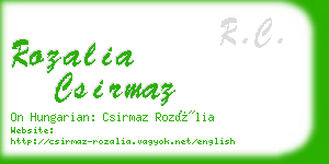 rozalia csirmaz business card